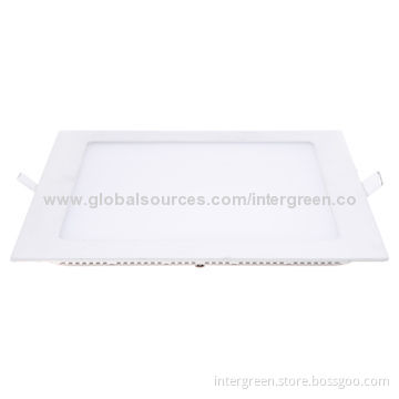 14W Ultra-slim Square LED Panel Downlight with 2835 SMD, CE, RoHS, FCC Marks, 3 Years Warranty